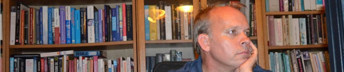 Behind my desk in my office