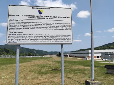 The signboard outside the former UN site